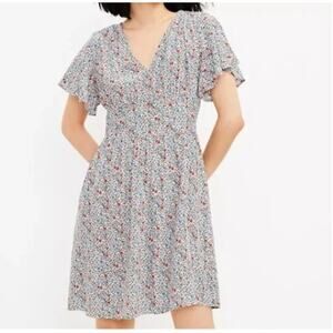 LOFT Ann Taylor Loft Women's Short Sleeve Floral Dress Size 12 EUC